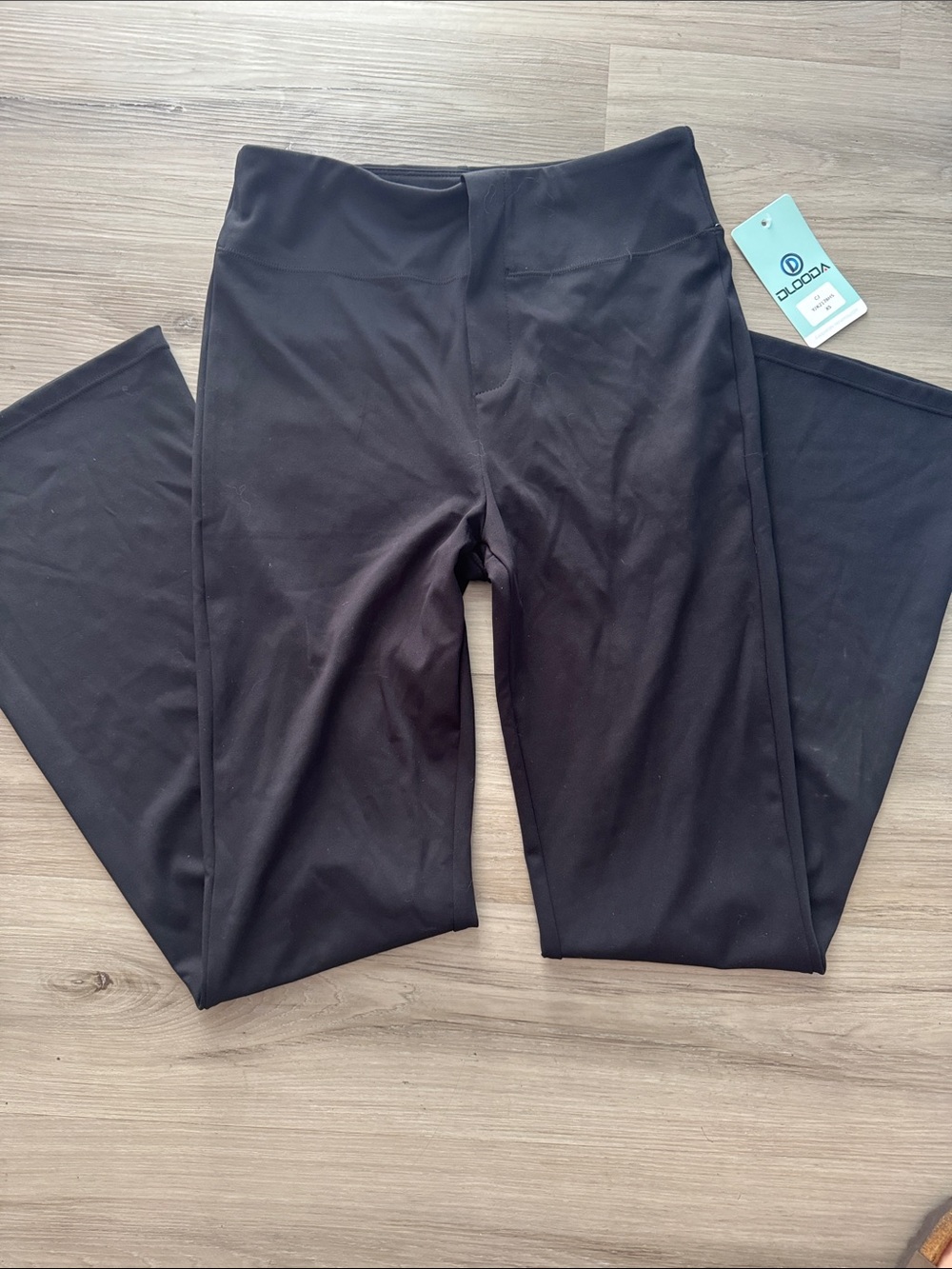 Girls' Black High-Waist Performance Leggings